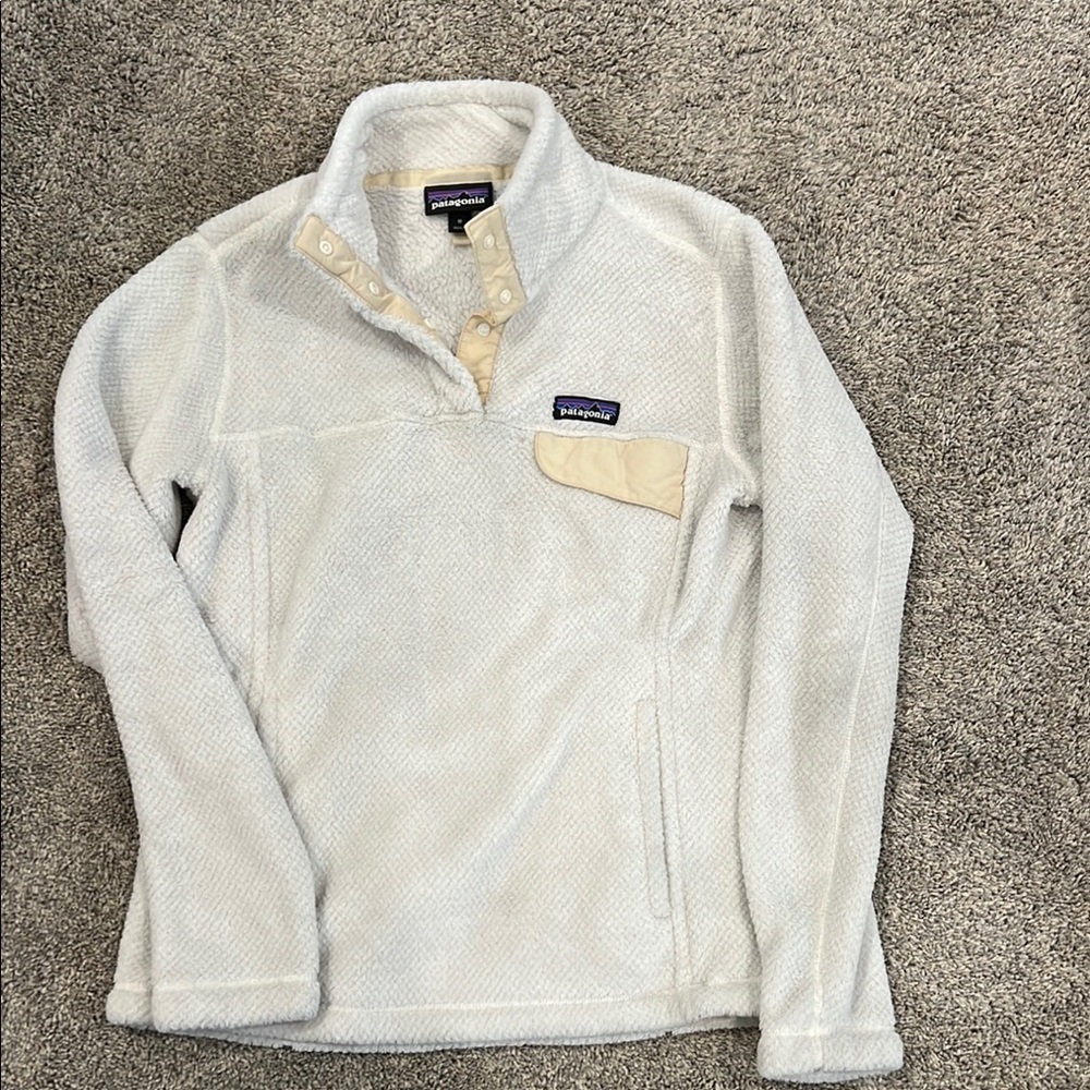 Patagonia Cream Cowl Neck Sweater